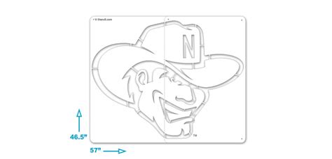 Nebraska Herbie Husker Coloring Page Sketch Coloring Page