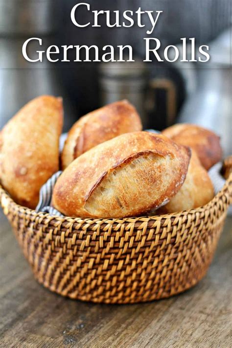 Easy No Knead German Crusty Rolls Recipe Bread Recipes Homemade