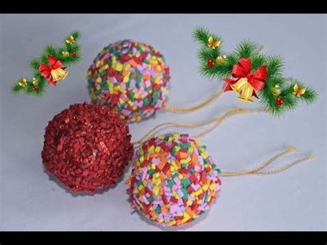 Como Fazer Bola De Natal Recortes De EVA YouTube