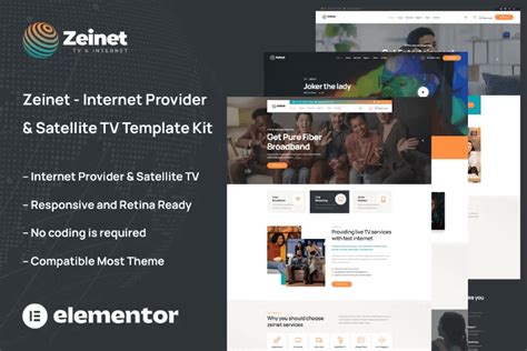 Zeinet Internet Provider Satellite Tv Template Kit