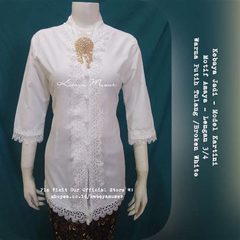 Jual Kebaya Encim Putih Kebaya Putih Kebaya Encim Hitam Kebaya Hitam