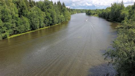 Dubna River View From The Bridge Dubna River Is Right A Flickr