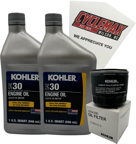 Amazon Cyclemax Sae Engine Oil Change Kit Fits Kohler Lawnmower