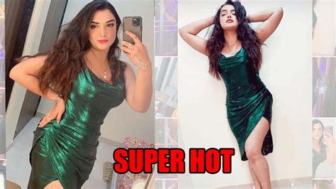 Bhojpuri Actress Aamrapali Dubey Looks Super Hot In Green Dress Here’s Why She Apologised To