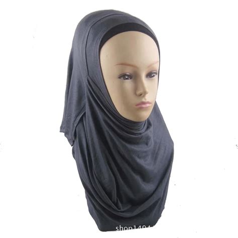 High Quality Double Loop Jersey Hijab Caps Modal Cotton Muslim Instant