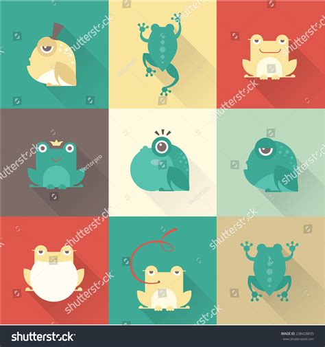 Frog Characters Flat Stock Vector Royalty Free 238428835 Shutterstock