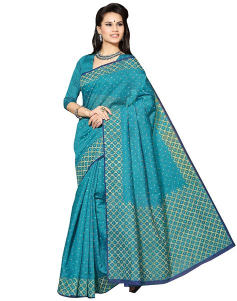 Roopkala Silks And Sarees Cotton Saree With Blouse Piece Bp 109 Green