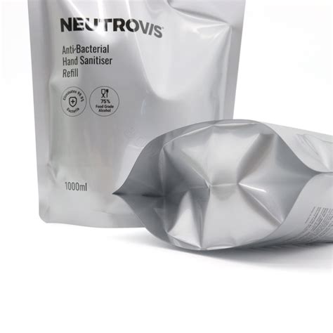 Aluminium Foil Spout Pouch Quad Seal Juice Bag