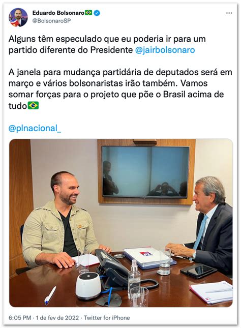 Eduardo Bolsonaro Confirma Filia O Ao Pl