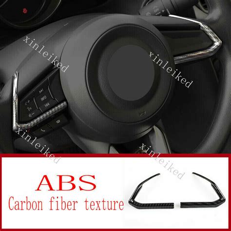 X For Mazda Axela Carbon Fiber Abs Steering Wheel Molding