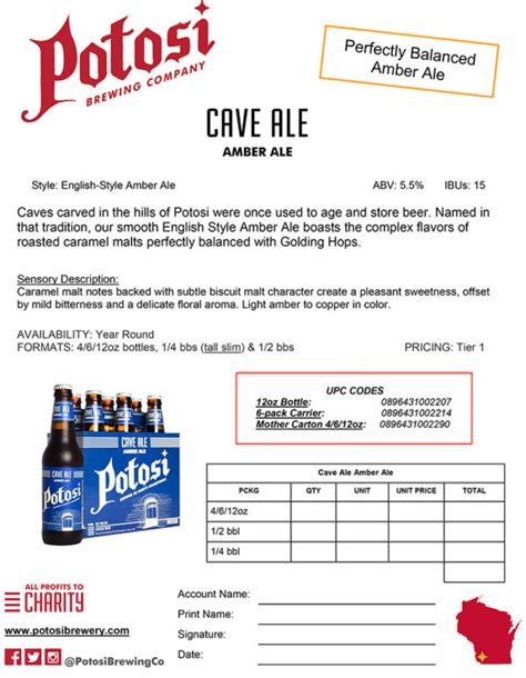 Cave Ale Amber Ale Archives Potosi Brewing Company