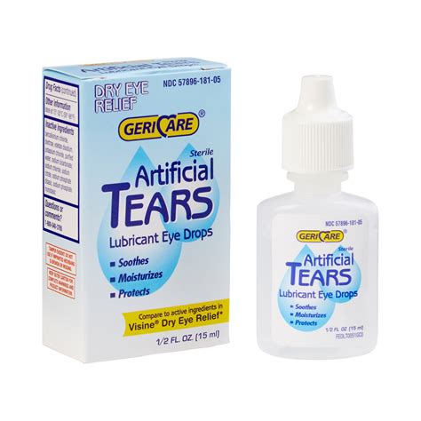 Gericare Artificial Tears Lubricating Eye Drops 15 Ml