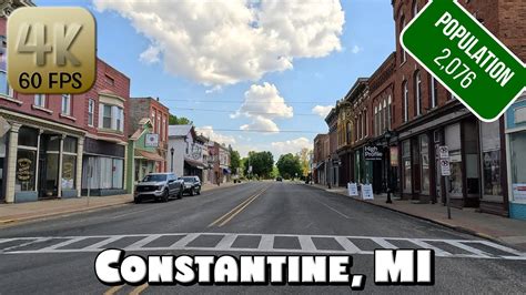 Driving Around Small Town Constantine Michigan In 4k Video YouTube