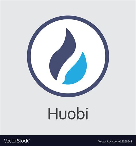 Huobi the crypto coins or cryptocurrency logo Vector Image