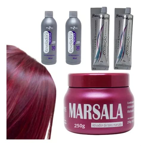 Kit Tinta De Cabelo Profission Colora O Ox Matiz G Tom Vinho