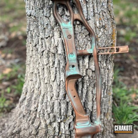 Hoyt Bow In Copper Patina With Midnight Bronze Robins Egg Blue And