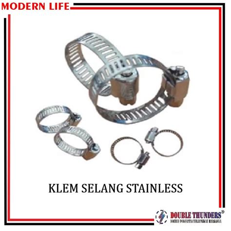 Jual Klem Selang Hose Clamp Stainless Berkualitas 1 2 3 4 5 8 7