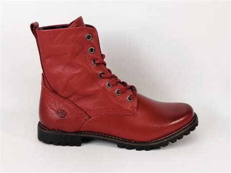 Bottine Lacets Cuir Rouge Dockers I Pointure Plus