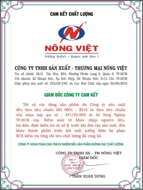 Cẩm Nang Thực Phẩm 10 Mẫu Biên Bản Cam Kết Chất Lượng Sản Phẩm Không