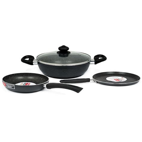 Buy Prestige Omega Deluxe Granite Combo Kitchen Pack Kadai Omni Tawa