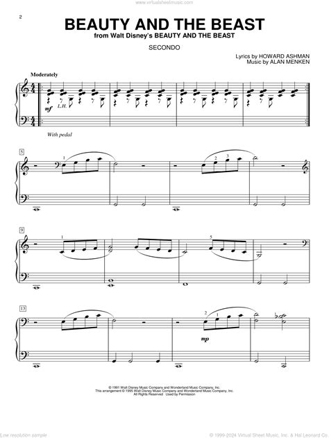 Beauty And The Beast Theme Piano Sheet Music Free - Theme Image