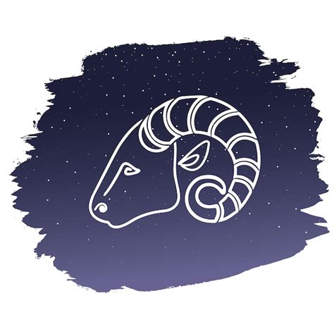 Signo Del Zodiaco Aries Vector Premium