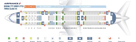 Seat Map And Seating Chart Boeing 777 200er Air France Three Class V3 Seating Plan Airline