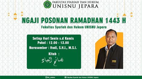 Live Ngaji Posonan Ramadhan H Kitab Nashaihul Ibad Maqolah Ke