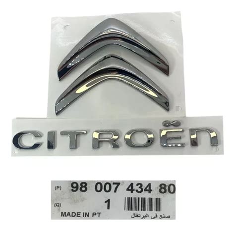 Emblema Traseiro Tampa Porta Malas Citroën C3 Original Psa