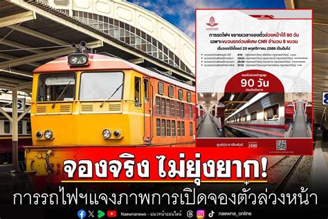 โลกธุรกิจ การรถไฟฯแจงภาพการเปิดจองตั๋วล่วงหน้า ทำประชาชนสับสน ยันเวลา