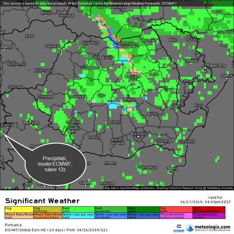 Prognoză meteo 17 aprilie 2019ploi în toată țara ninsori la munte