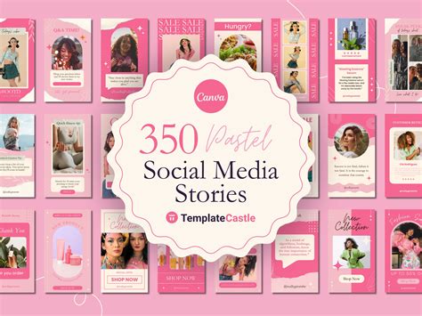 350 Stories Social Media Canva Templates Story Cover Instagram Fully E