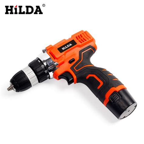 HILDA Electric Drill Cordless Drill Screwdriver Lithium Battery