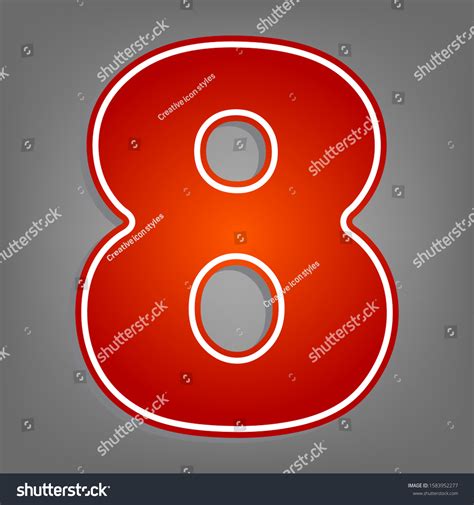 Number 8 Sign Design Template Element Stock Vector Royalty Free