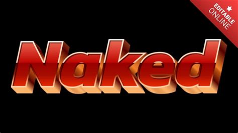 Naked Red Metallic D Text Effect Generator