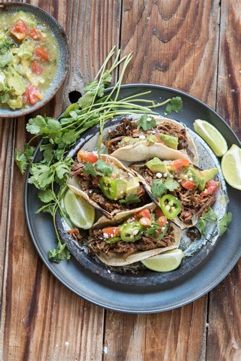 Poblano Braised Beef Tacos - Oh Sweet Basil