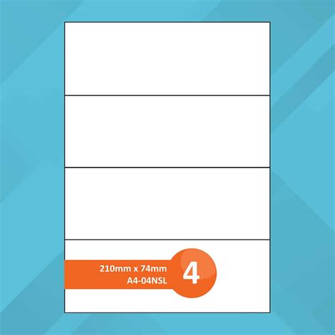 A4 04nsl Sheet Labels L Crown Labels