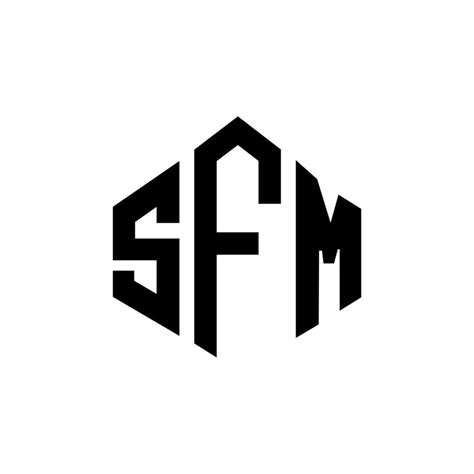 SFM letter logo design with polygon shape. SFM polygon and cube shape ...