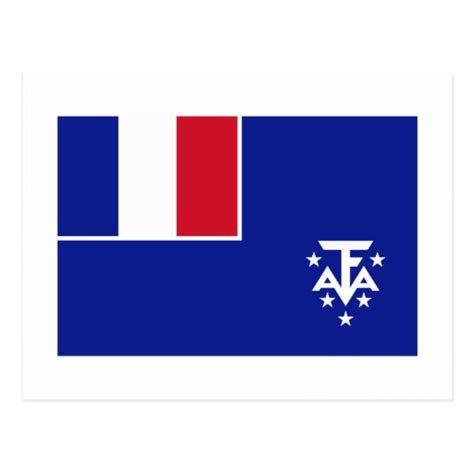 French Southern and Antarctic Lands Flag Postcard | Zazzle