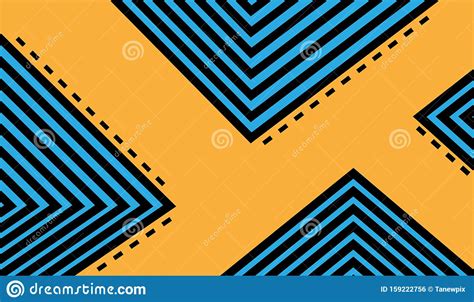 Abstract Black Blue And Orange Color Zig Zag Wave Pattern Background