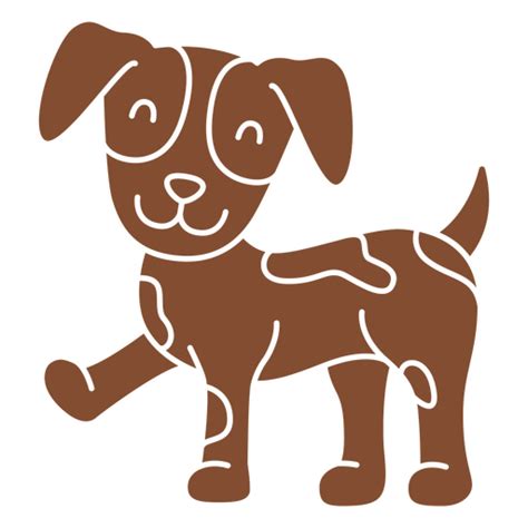 Design Png E Svg De Cachorro Marrom Está De Pé Para Camisetas