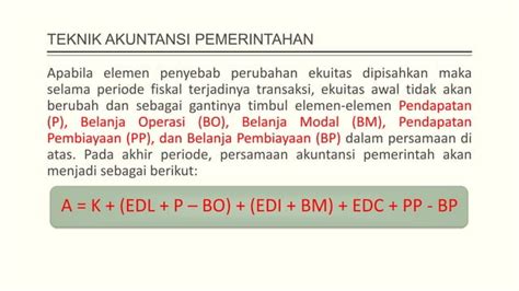 Persamaan Dan Teknik Akuntansi Pemerintahan Ppt