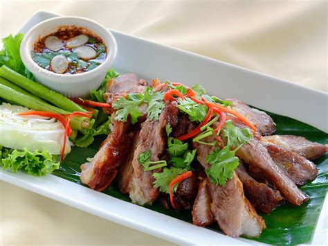 Kor Moo Yang Grilled Pork Neck License Image Image