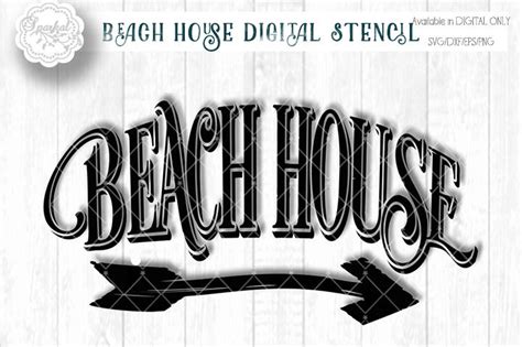 Beach House With Arrow SVG Cutting File By Sparkal Designs TheHungryJPEG