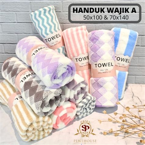 Jual PROMO Handuk Mandi Dewasa Ukuran 70x140cm Jumbo Halus Lembut