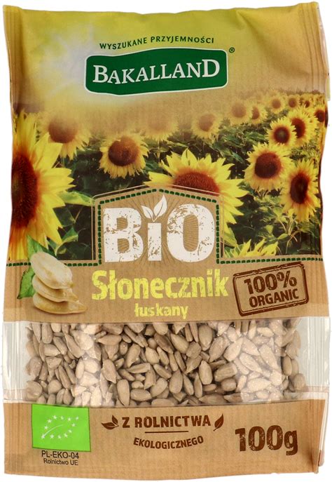 BAKALLAND BIO słonecznik łuskany 100 g Drogeria Rossmann pl