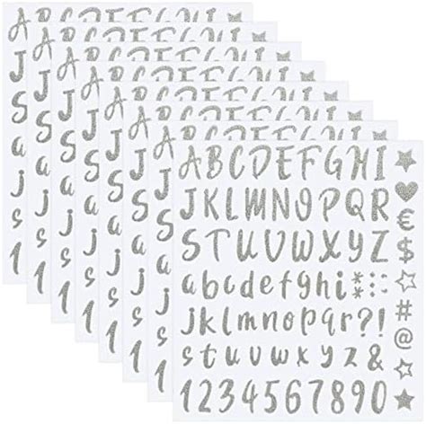 Autocollants Lettres Blanc Feuilles Pcs Alphabet Lettre Et