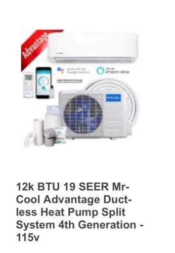 Mrcool Easy Pro Diy K Btu Ductless Mini Split Heat Pump Ac Ft