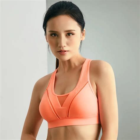 Ovesport Mesh Patchwork Women Yoga Bras Solid Shockproof Bras Fitness