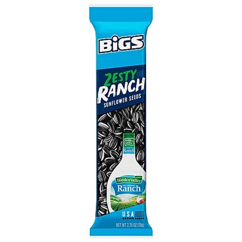 Bigs Sunflower Seeds Zesty Ranch 2 75oz Pack Shack